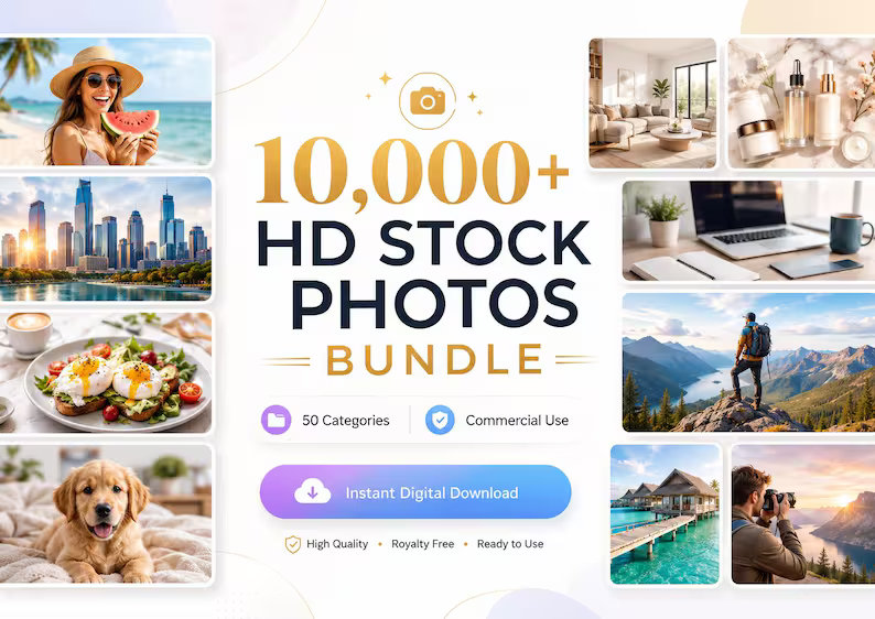10,000+ HD Stock Photos Bundle