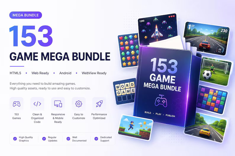 153 HTML5 Game Mega Bundle