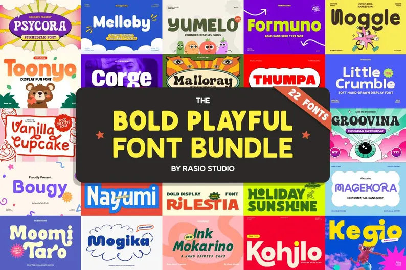 Bold Playful Font Bundle
