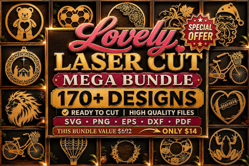 Lovely Laser Cut Mega SVG Bundle